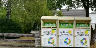 Kleiderbehälter aktion hoffnung